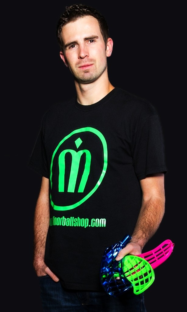 floorballshop T-Shirt Neon Line Grün