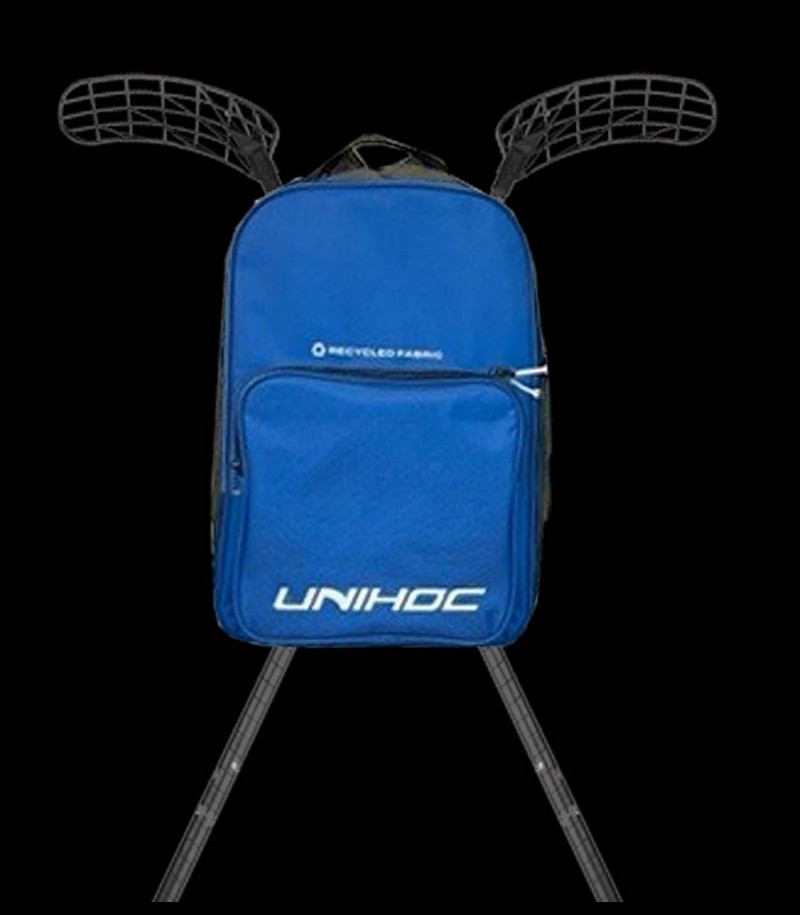 unihoc Rucksack Classic blau mit Schlägerhalterung