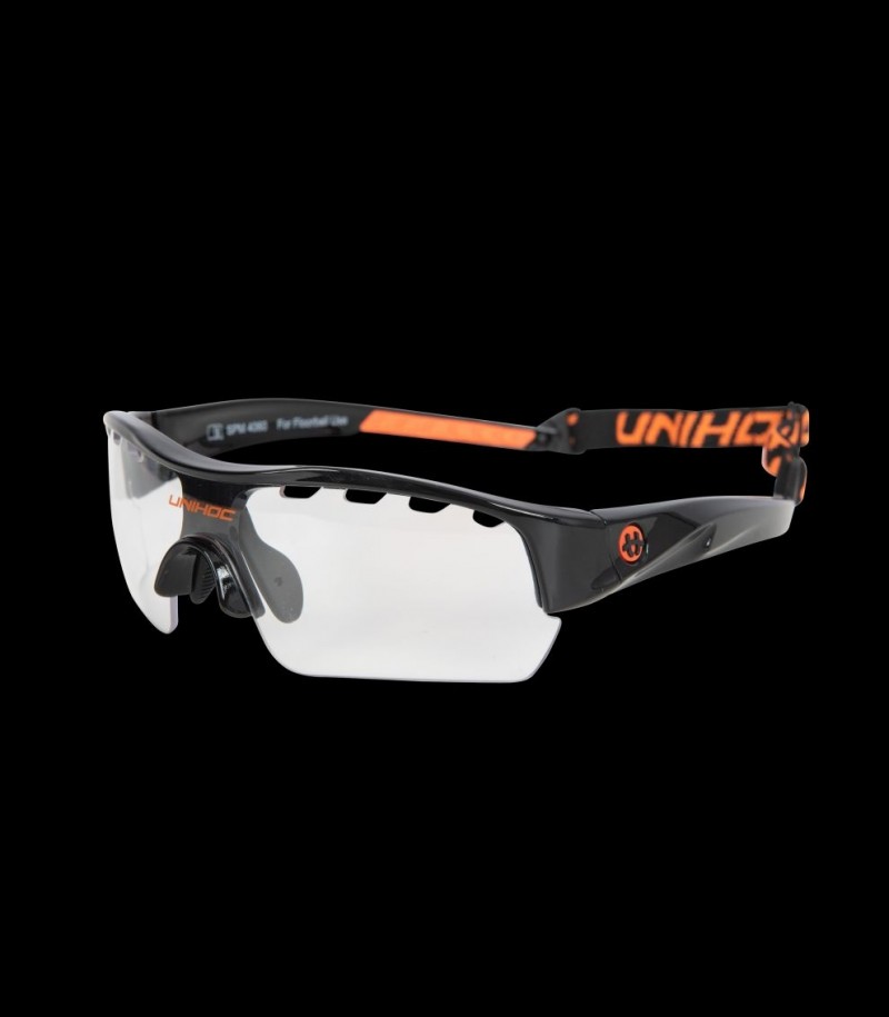 unihoc Sportbrille Victory Junior Schwarz/Neonorange