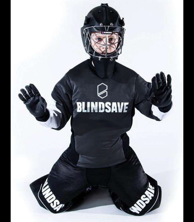 Blindsave Kids Goalie Jersey Schwarz mit Polsterung 