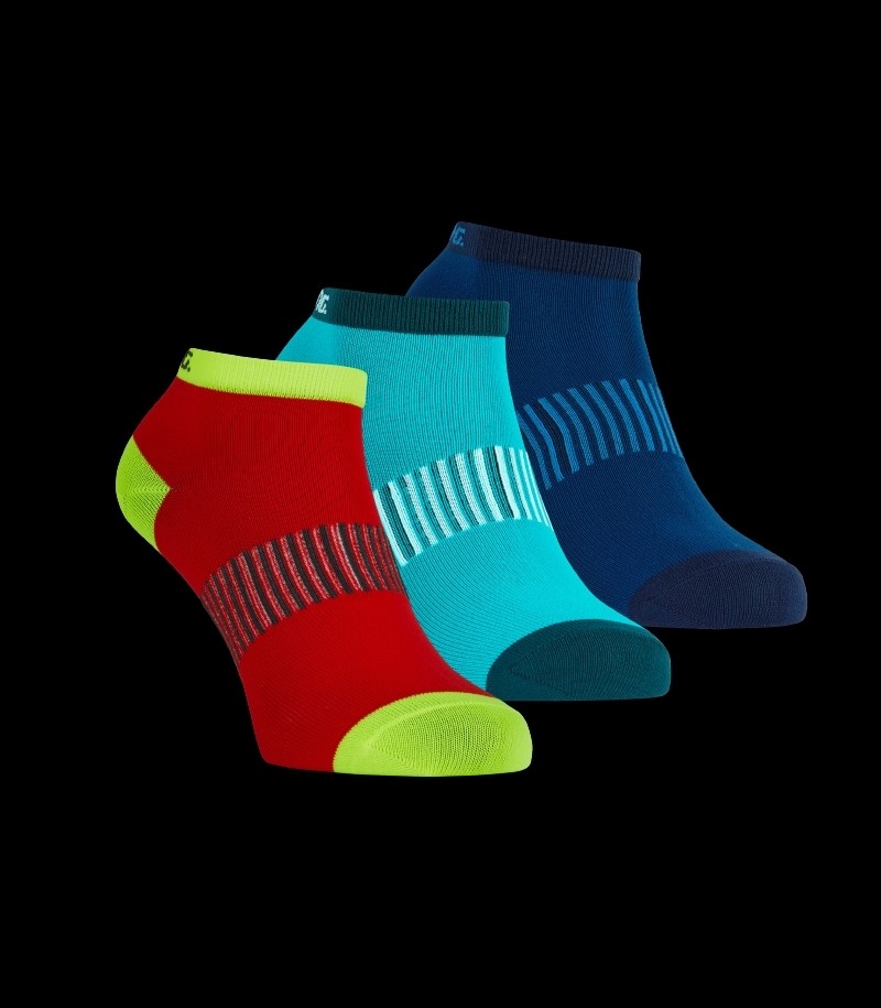 Salming Performance Ankle Sock 3-Pack Blau/Rot