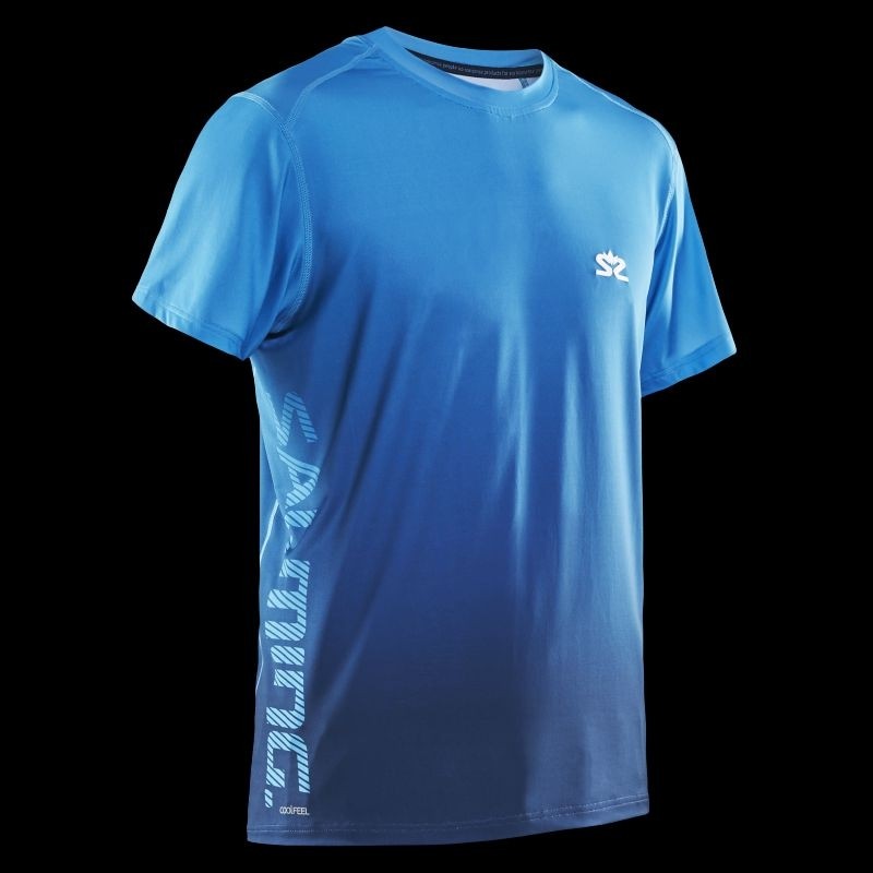 Salming Short Sleeve Junior Running Top Blue Kids Sports Exercise T-Shirt 