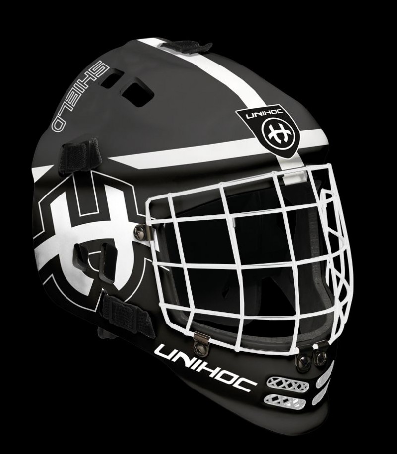 unihoc Goalie Mask Shield Black/White