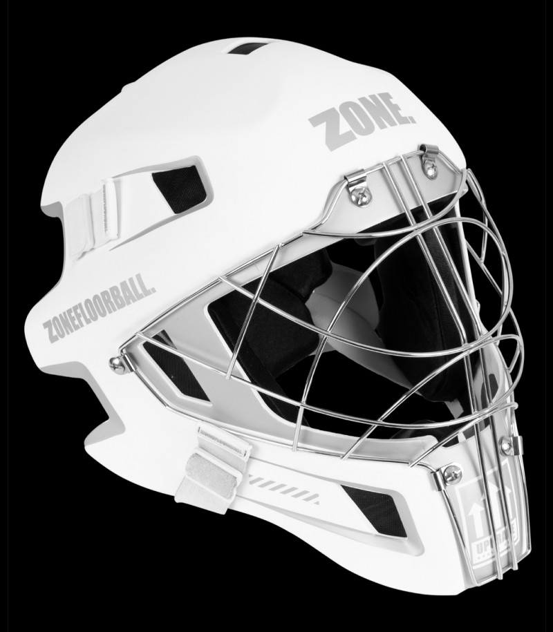 Zone Goalie Mask Upgrade Cateye Cage White/Silver