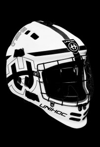 unihoc Goalie Mask Shield White/Black