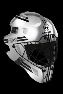 unihoc Goalie Mask Alpha 66 Silver/Black