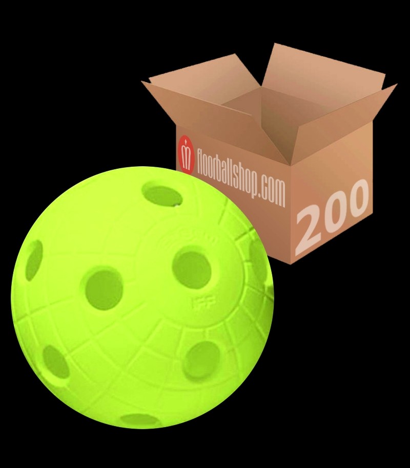 unihoc Match ball CR8TER (CRATER) Neon yellow (200er Pack)