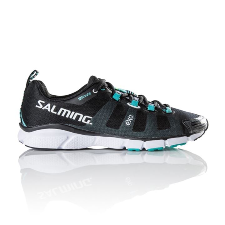 Salming enRoute Womens Running Shoes Black Lightweight Road Run Sports Trainers 